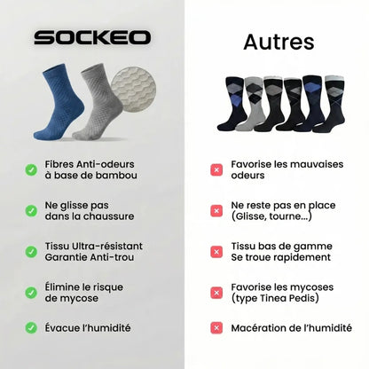 Sockeo™ | Les chaussettes mi-hautes en fibre de bambou